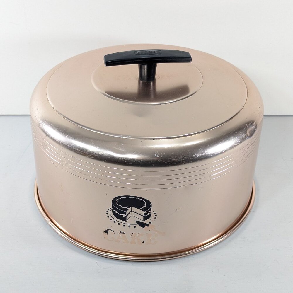 Vintage West Bend Rose gold tone aluminium Cake Taker LID ONLY